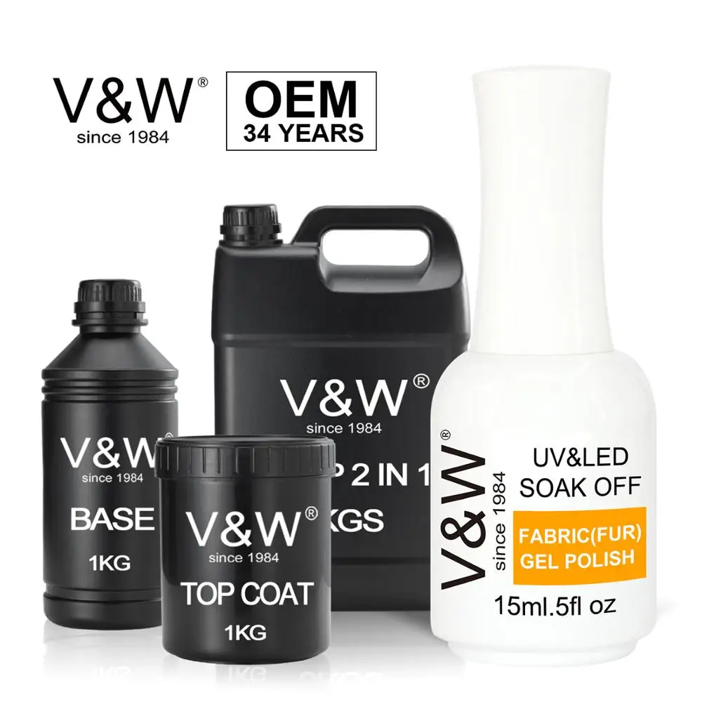 V&W OEM 3 Step Beautiful Fur Fabric Gel Polish