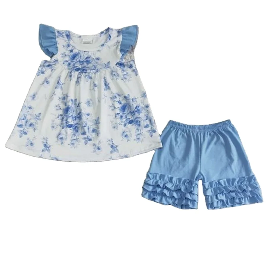 High Quality Kids Summer New Hot sale Wholesale Sleeveless Cartoon Flower Cotton Dress For Girls