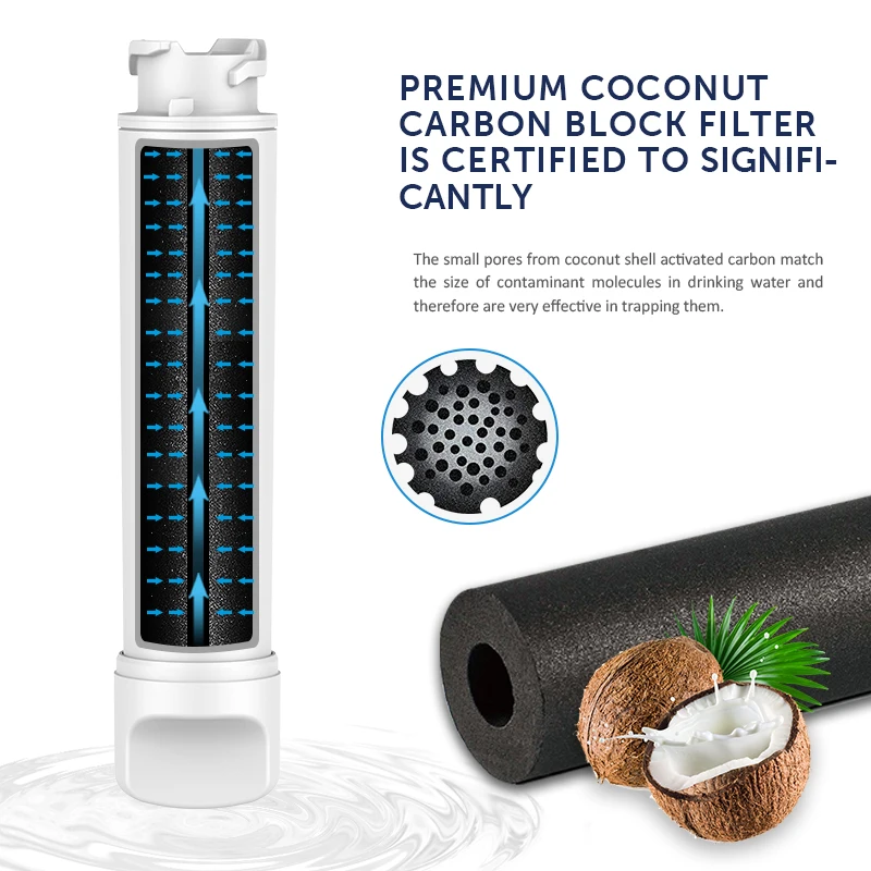 China Factory Refrigerator Water Filter Base Post Carbon Water Filter For Eptwfu01