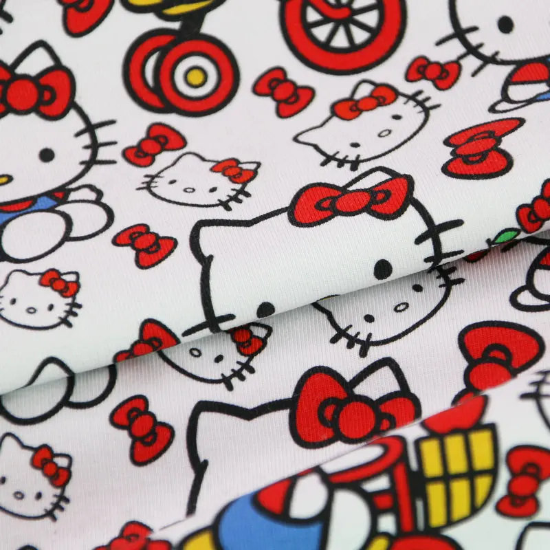 4 Way stretch Lycra Spandex Bamboo Jersey Knitted cotton print Fabric For T Shirt