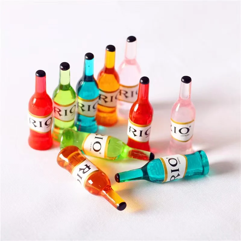 Doll house accessories 1:12 dollhouse miniature drink bottle Mini RIO mini food play miniature refrigerator DIY accessories