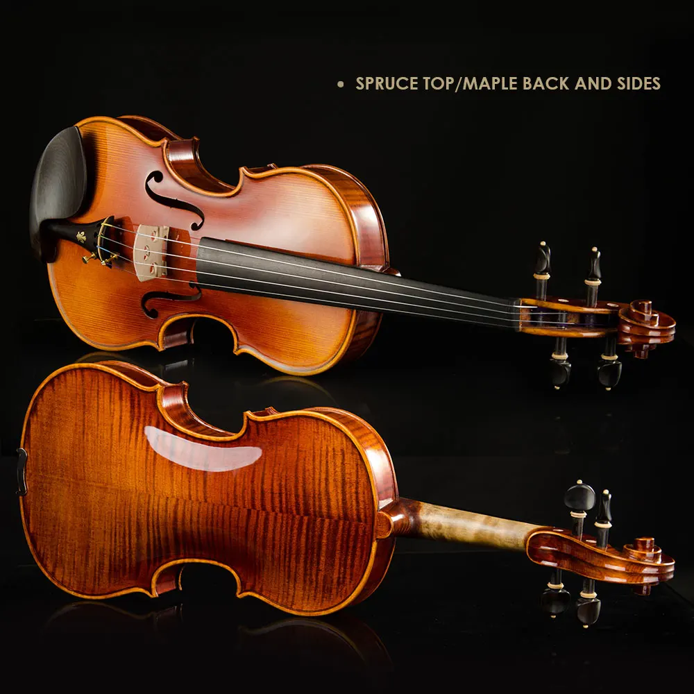 CHRISTINA V05C 4/4 Professional Spruce Violin with Maple Side Gift String Bow Included