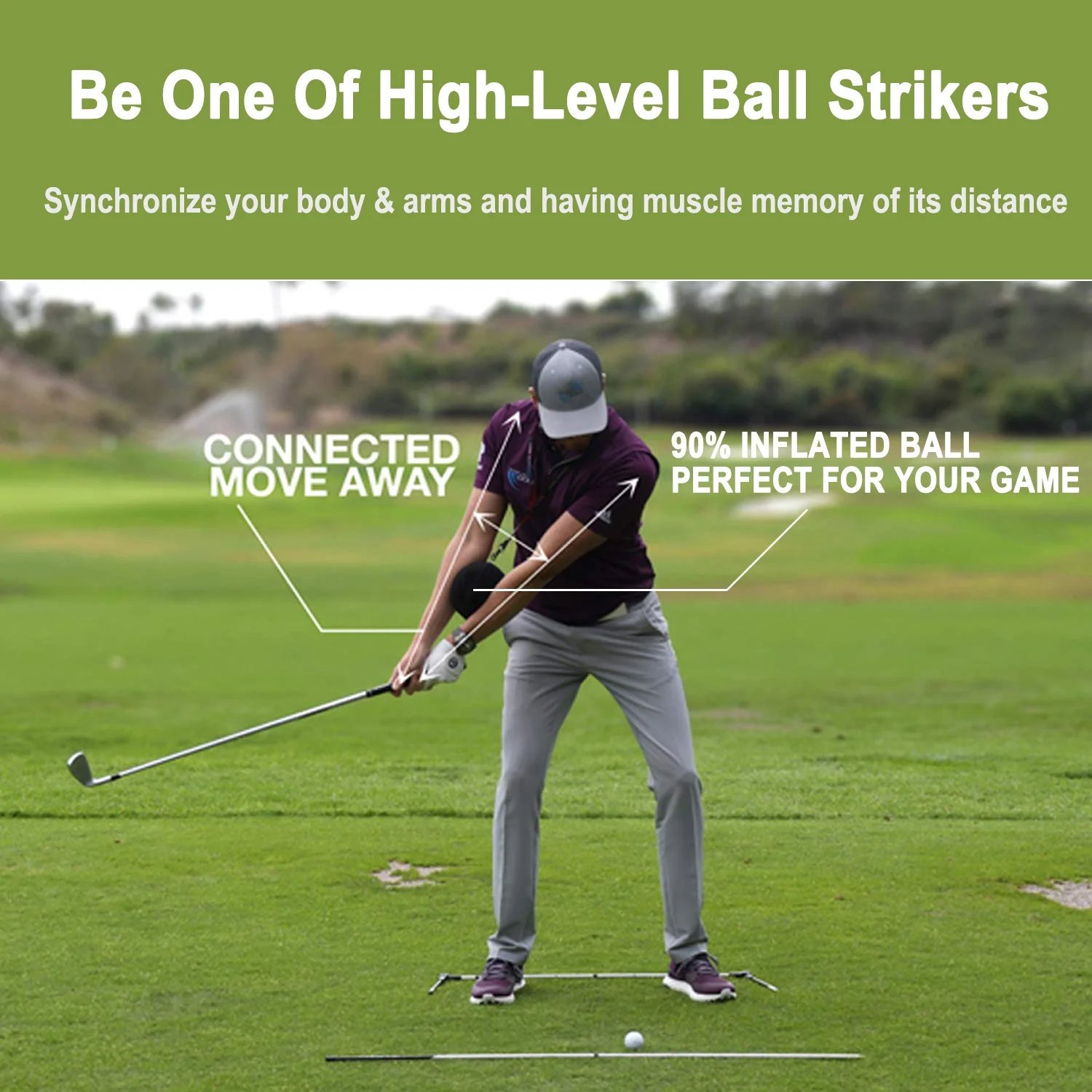 
Travel-size Flocking PVC Inflatable Golf Smart Ball for Swing Training 