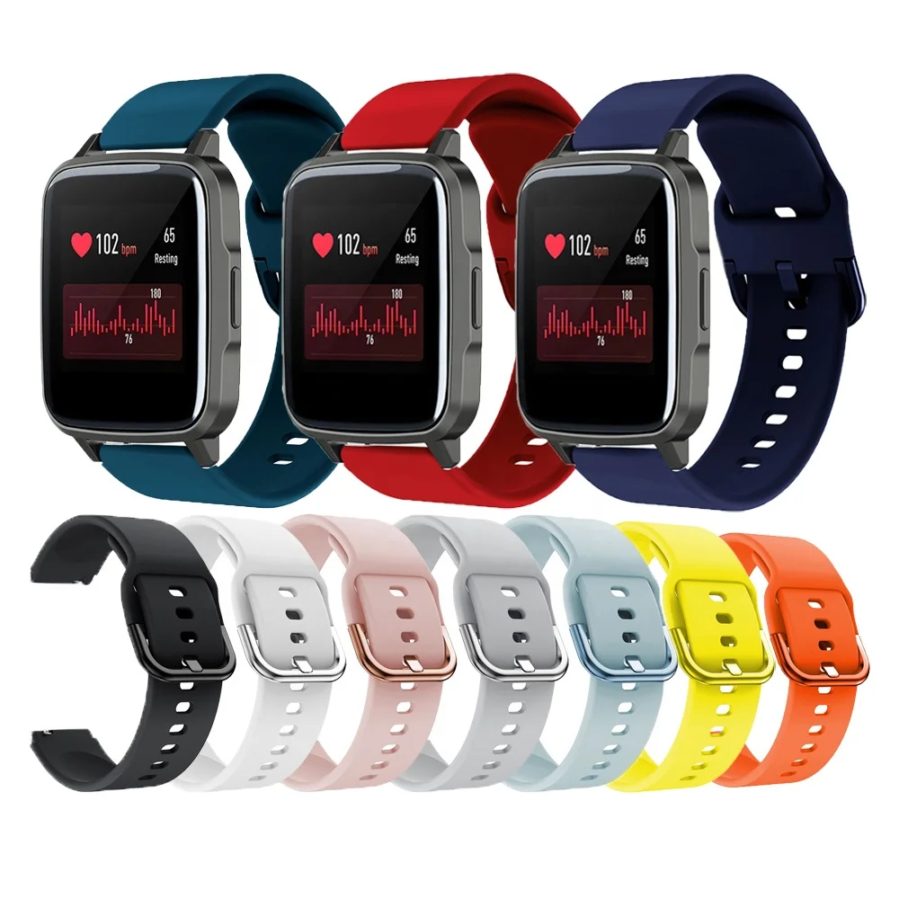 YHQ Silicone Watchband For Xiaomi Haylou LS01 Smart Strap Replacement Sport Bracelet For ID205L IP68 19mm band