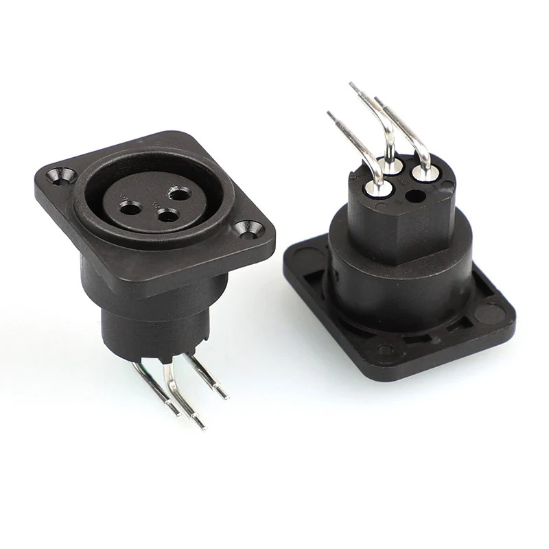 Cannon Xlr 3 pin Panel Mount Female Chassis Sockt Connector Jack Xlr Connector