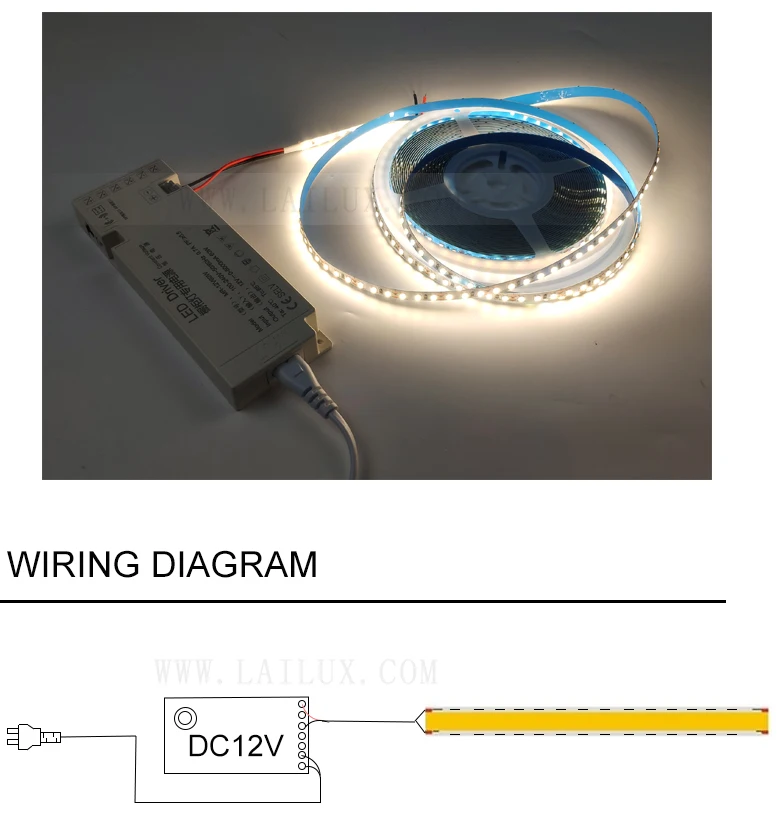 12V 24V led strip light SMD 2835 PCB 8mm width Flexible 3 in 1 Light Strip Cold White LED linear bar strip