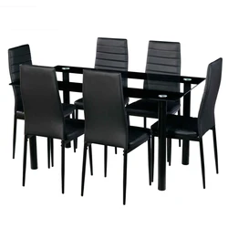New arrival wedding furniture dining round dinning table set glass modern