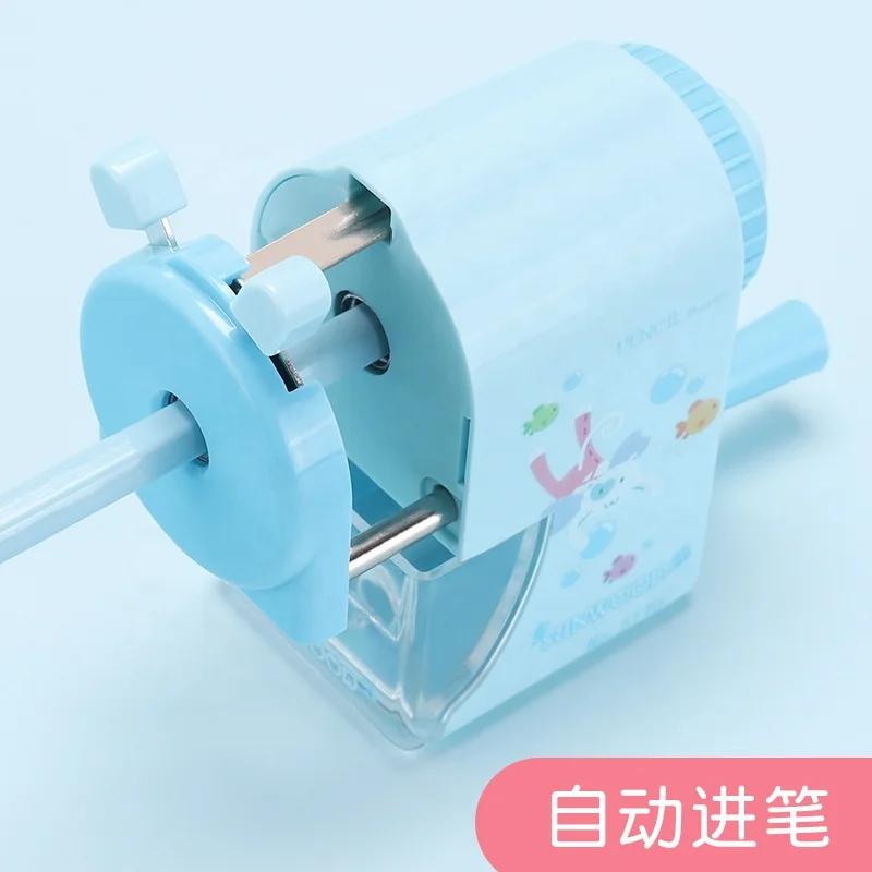 SUNWOOD Mini Manual Pencil Sharpener Machine Plastic for Classroom Kids School Office and Teacher Supplies 5170 Pink