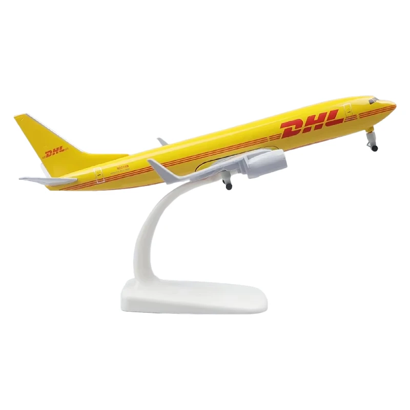 20CM 1/200 Scale DHL Airways B737-800 Metal Replica Alloy Aviation Simulation Aircraft Model