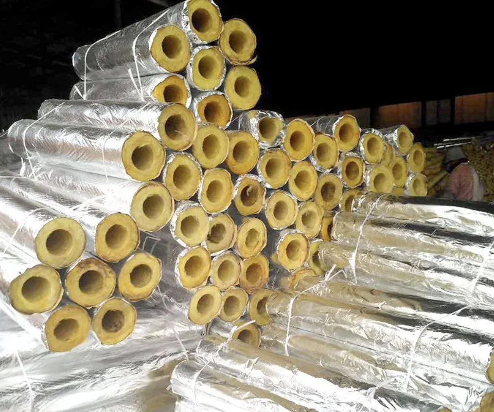 High density insulation aluminum foil insulation pipe flame retardant glass wool pipe steam insulation