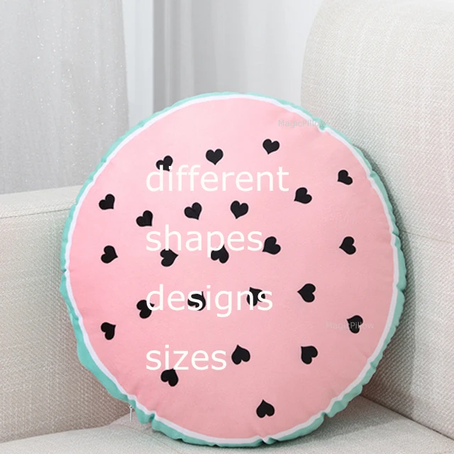 Custom Double Sided Photo Circular Pillow Personalized Two Sides Round Cushion Custom Gift
