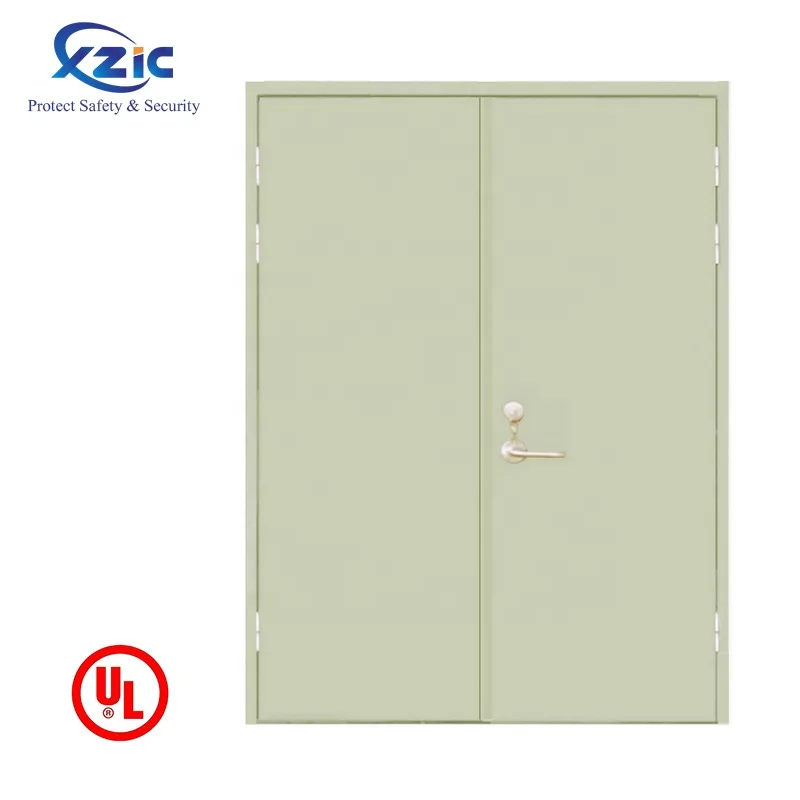Galvanized steel safety door commercial fire rated door steel fire proof exit door