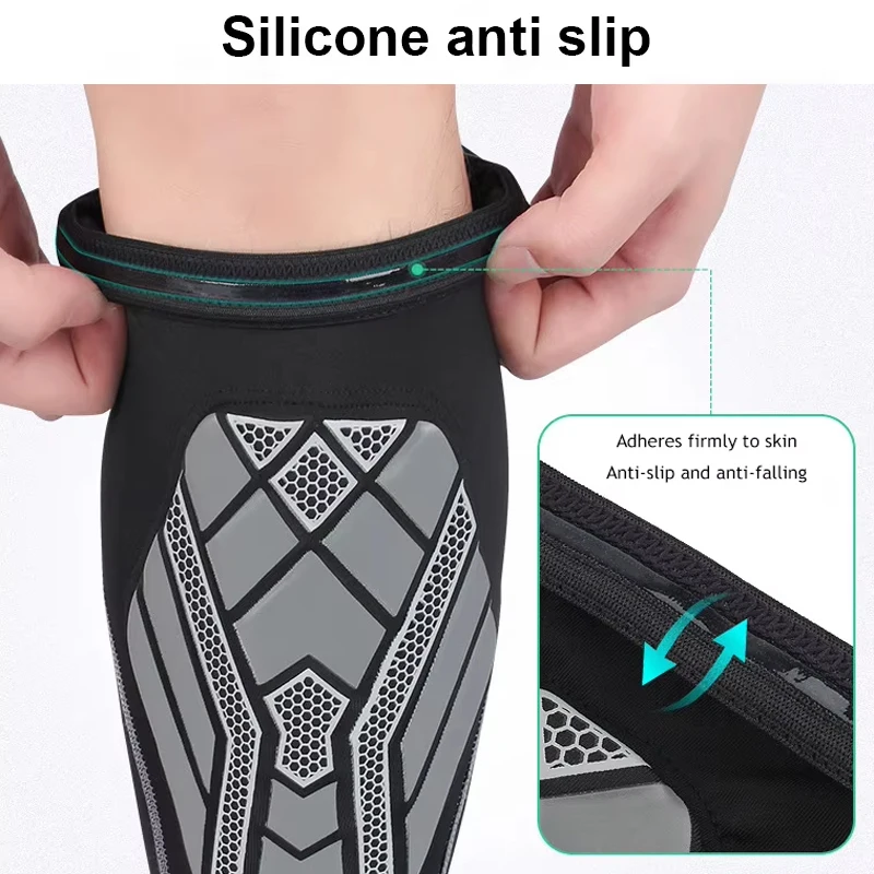 Thickened Anti-Collision Compression Football Leg Protection Brace Shinguard Sport Shinpad Calf Sleeve Pad Soccer Shin Guard