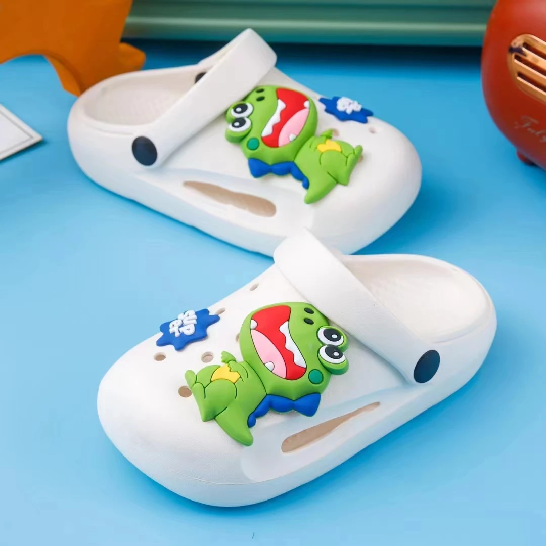 New Summer Non-Slip Dinosaur Beach Sandals Indoor Outdoor Kids Foam Shoes Boys Bath Slides SlippersEVA