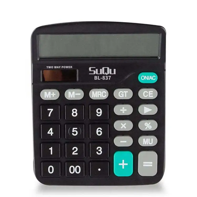 Student financial portable Customized Cartoon Printing Solar Power Screen Pad Calculator