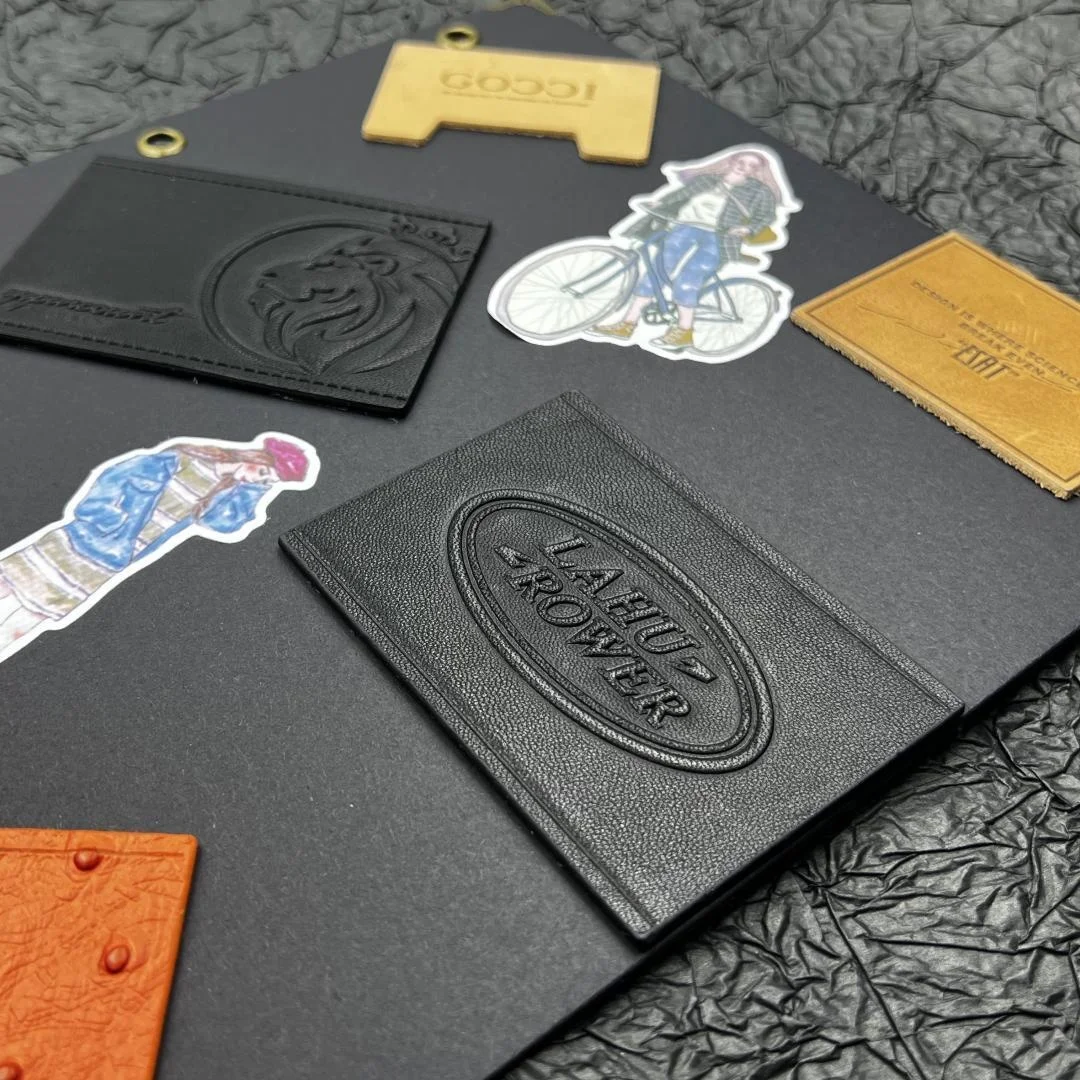 Garment Accessories Denim Patches Manufacturer Real Genuine Leather Labels with Custom Laser Logo