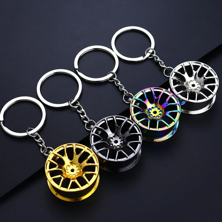 car pendant hanging metal alloy keychains metal keychain custom metallic gift box motorcycle accessories helmet