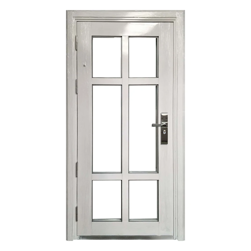 Hot Sale Aluminum Sectional Design Glass Steel Modern Door Decoration Exterior 3D Model Design Customized Color Modern European