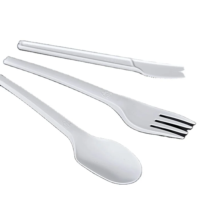 Disposable plastic cutlery Eco-friendly hot sell cpla knife fork spoon set composable cutlery and knives