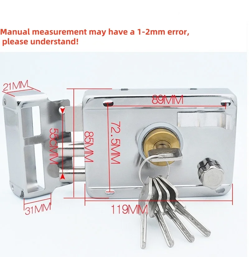 Cheap Price Home Door Gate Safety Keyway Anti Theft Cylinder Deadbolt Set Door Spring Lock rim door lock