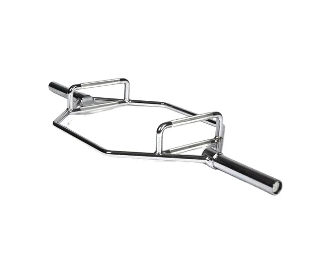 Weights Bar Barbell Weightlifting Powerlifting Chromed Standard Hex Trap Bar