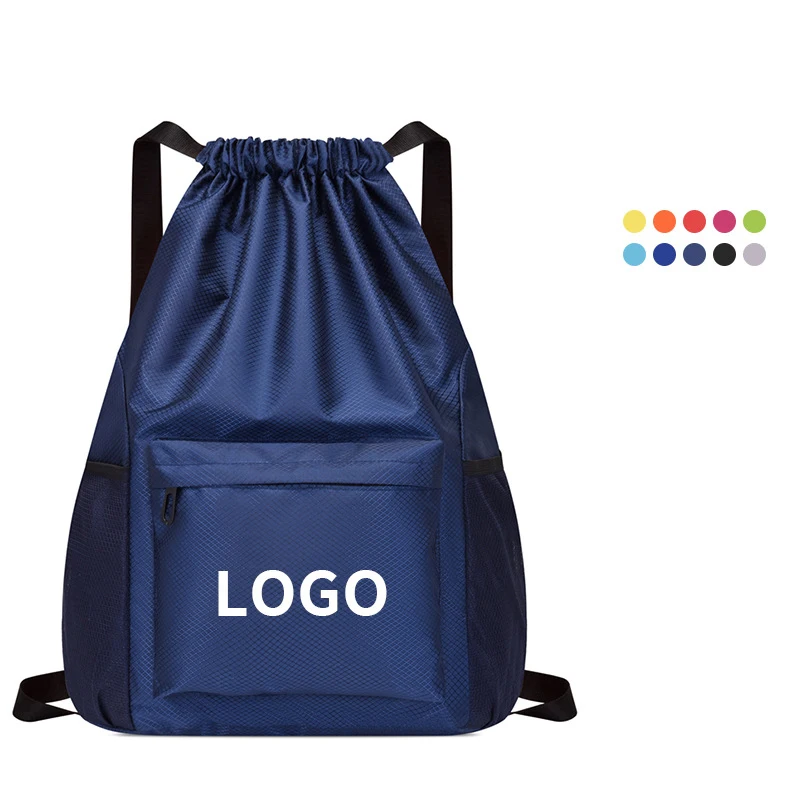Professional Custom Logo Lightweight Waterproof Draw String Sack Pack String Backpack Wholesale Yellow Drawstring Backpack