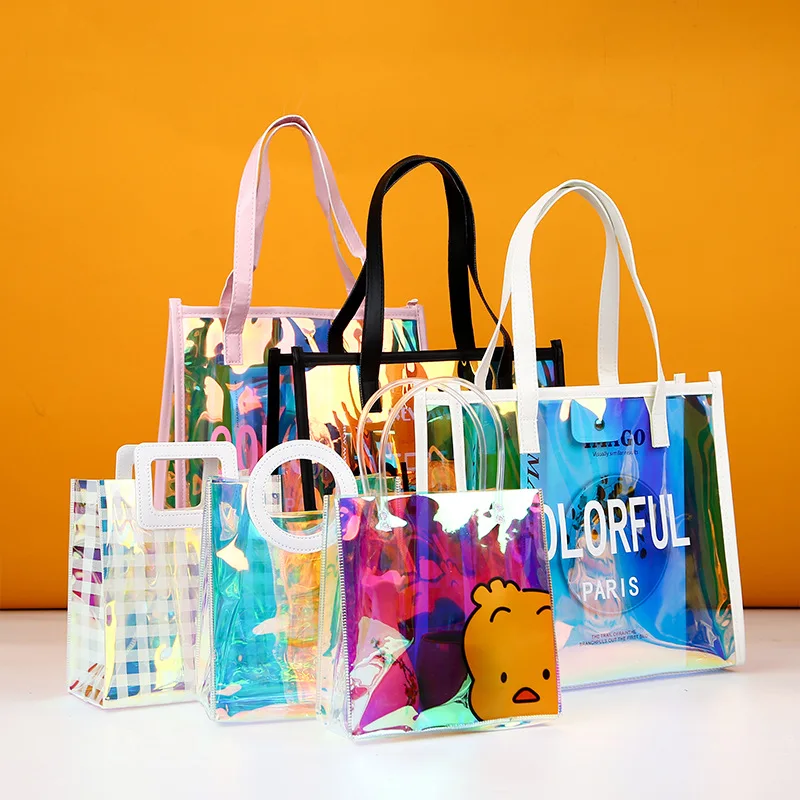 Clear Should Bag Transparent Hologram Bag Pvc Holographic Bags