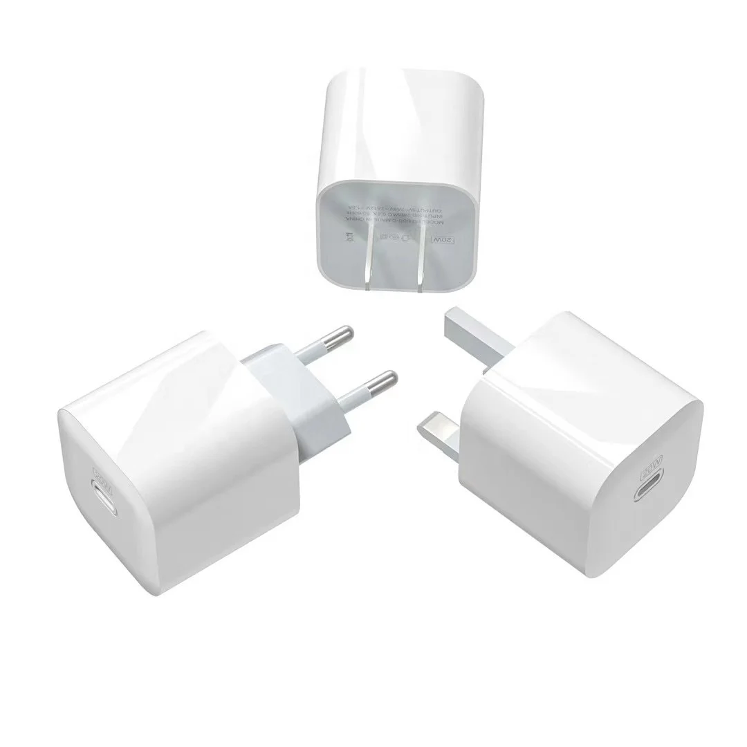 Portable Cell Phone Charger US EU UK AU Plug PD 20W Phone Socket PD Adapter Fast Charger USB Wall Charger