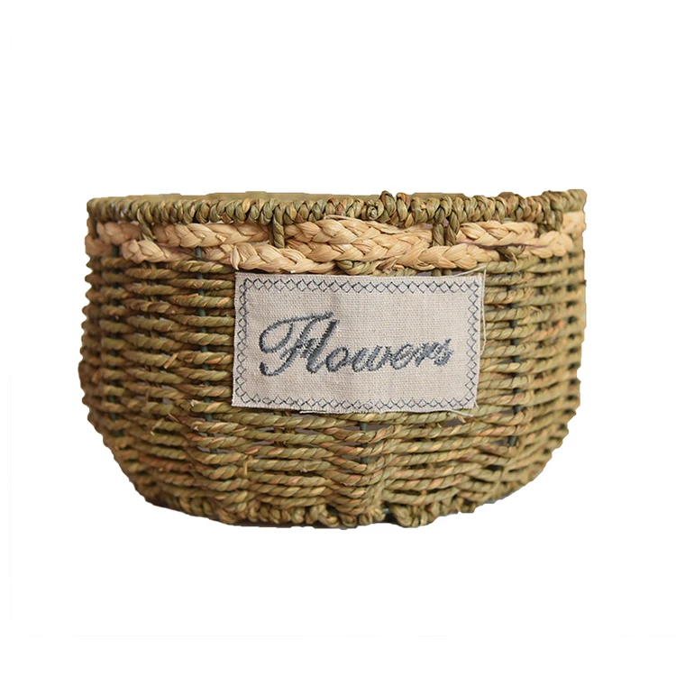 Water hyaciath Woven Flower Pot Planter Baskets for garden pots with plastic liner