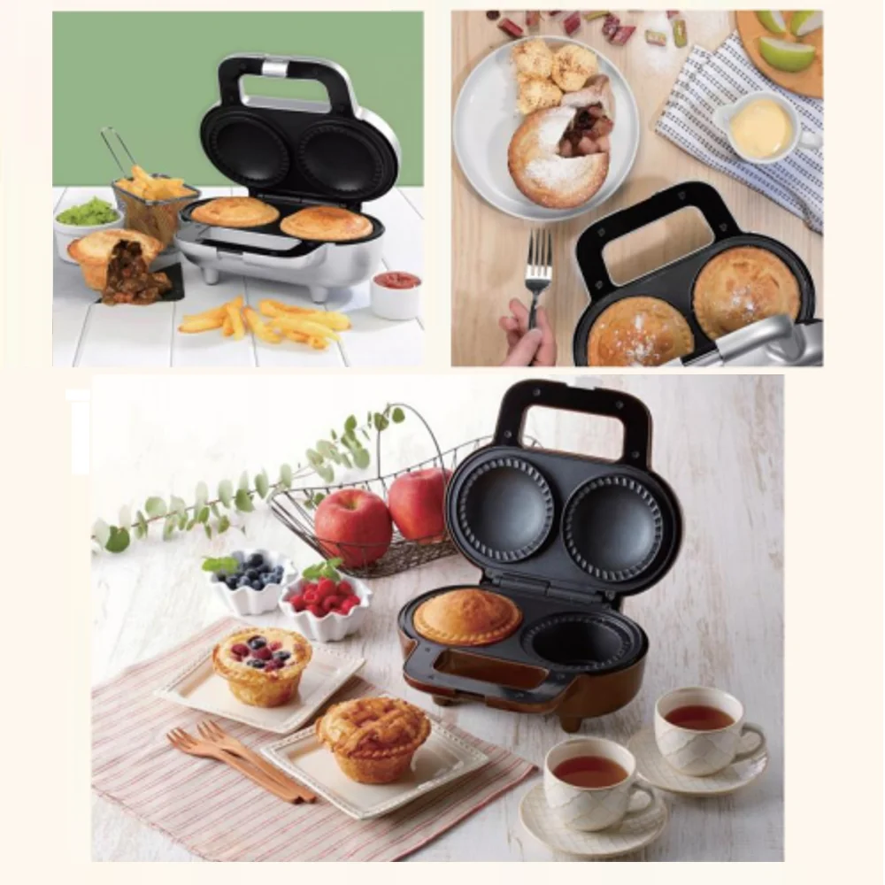 Auto Temperature Control Round 2 Holes Deep Filling Pie Maker Electric Pie Maker
