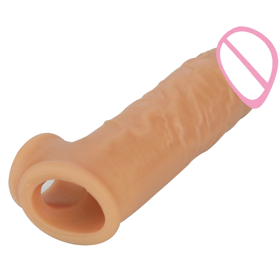 Hot Selling Extender Sex Penis Condom For Men Vibrating Silicone Cock Sleeve