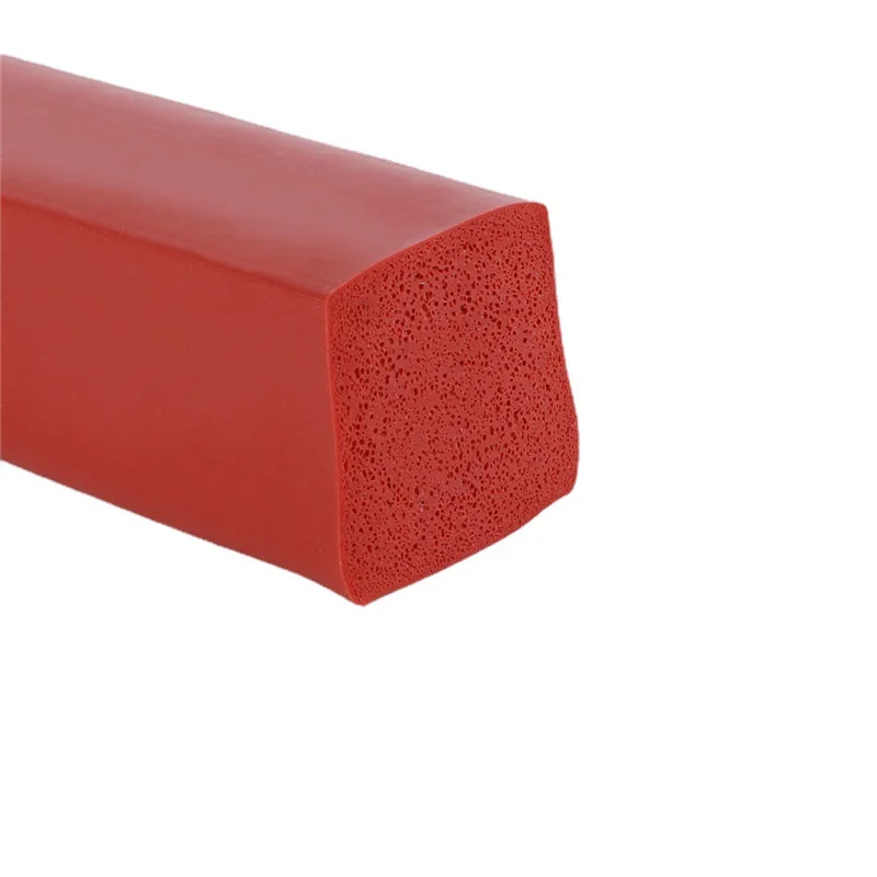Waterproof high temperature anti-skid anti-freeze elastic sealing strip Foam square silicone foam strip sponge rubber strip