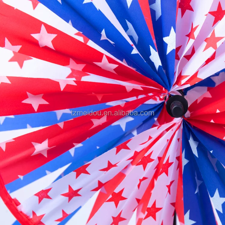 Wholesale artificial handmade American flower pinwheel windmill