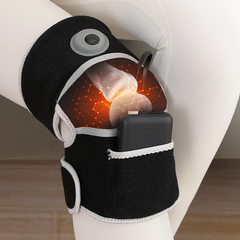 Portable Cordless Knee Heat Warmer Therapy Pad Custom Logo Knee Joint Arthritis Relief Physiotherapy Electric Heated Knee Pad