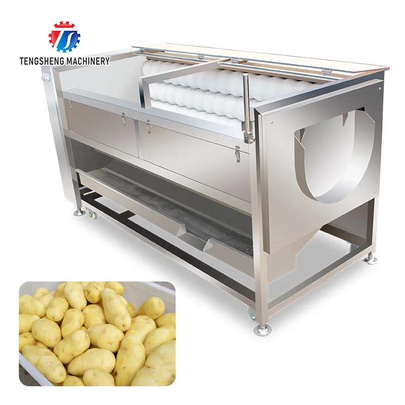 Vegetable peeler Ma Bell Potatoes Carrots Washing and cleaning Peeling machine with brush drum Commercial peeling machine