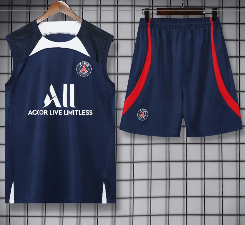 Summer EMBROIDERED LOGO SOCCER TEAM VEST SET T-shirt sports vest set club training vest