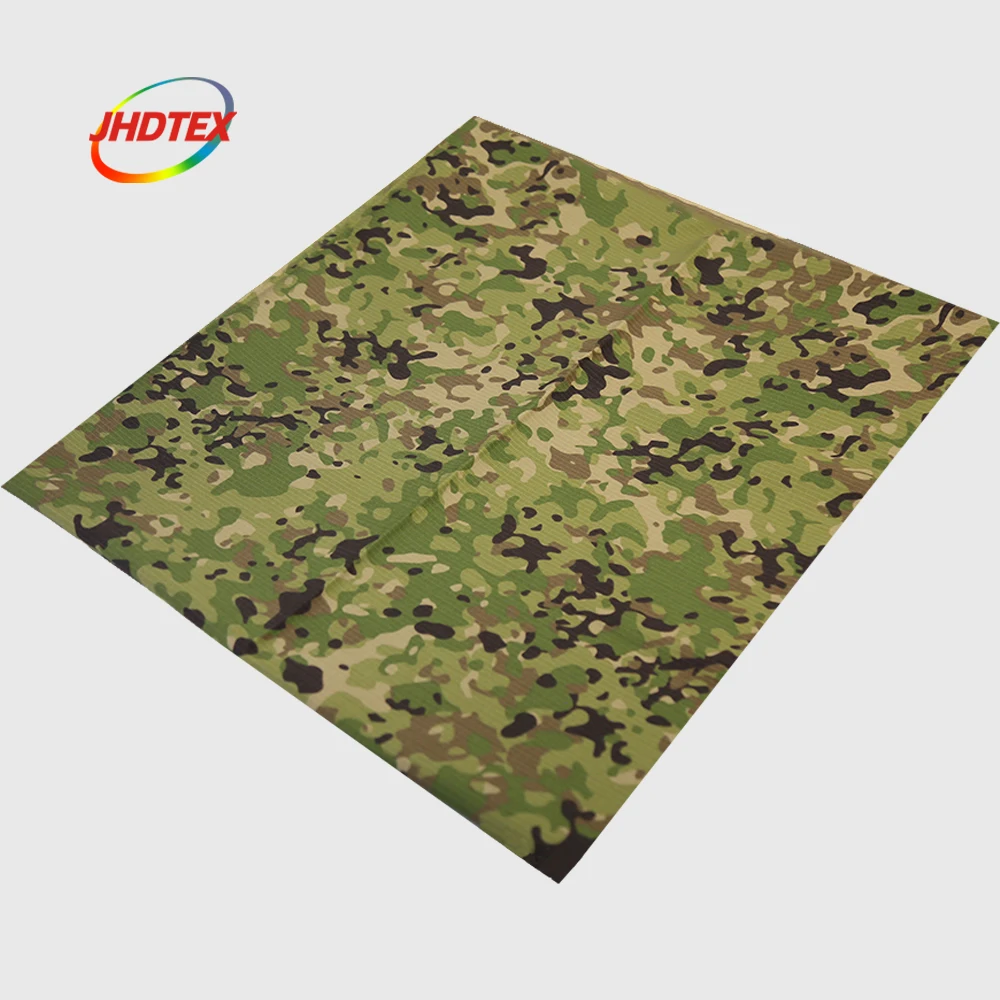 JHDTEX waterproof ballistic kordura multicam nylon cotton ripstop camouflage fabric texture