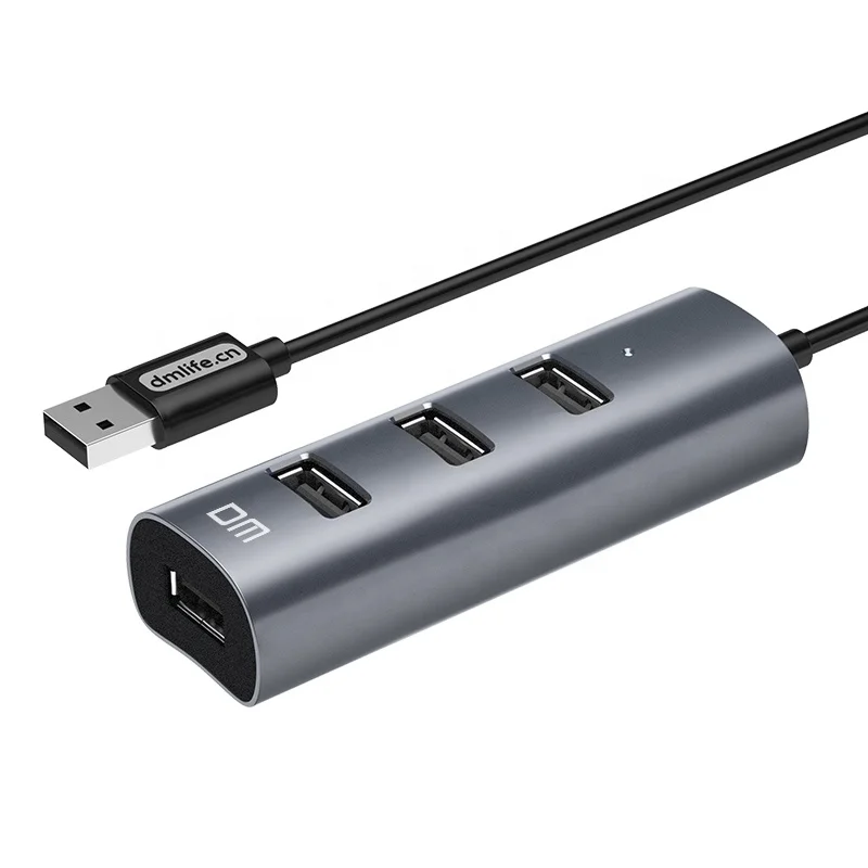 Usb-концентратор из алюминиевого сплава с логотипом для зарядки и передачи данных 2 0 концентратор CHB008
