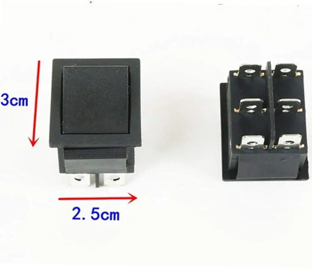 6volt 12volt Accelerator Foot Pedal Reset-Control Switch ,for Kids Ride On cars,Electric car Black 6-pin Socket Replacement Part