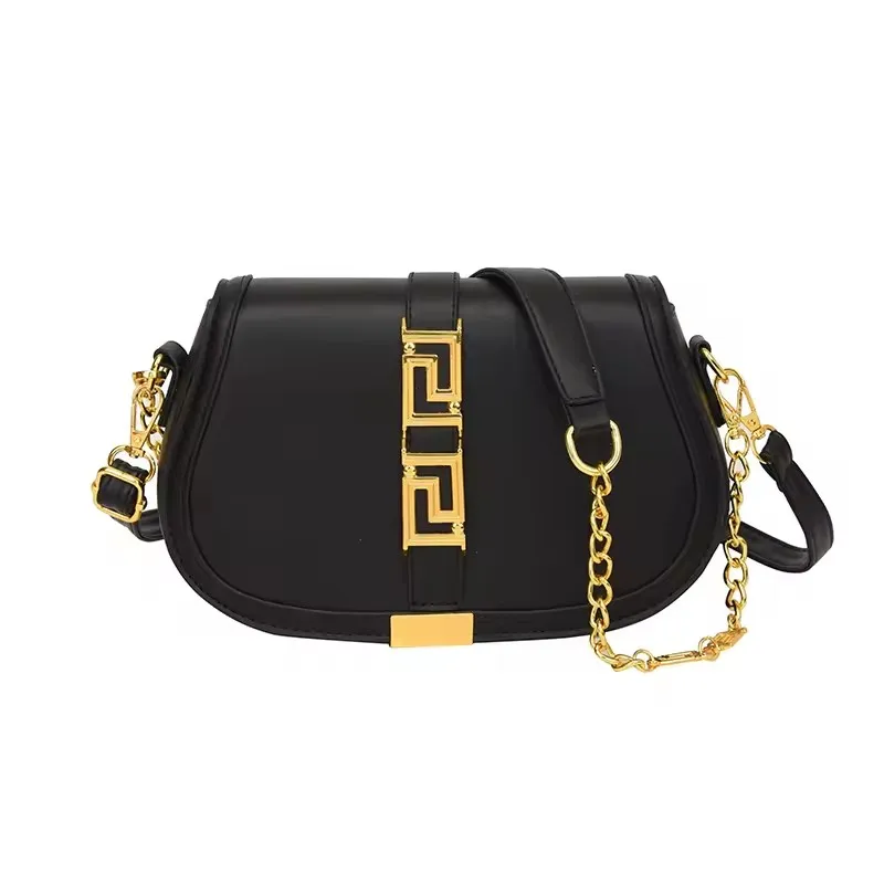 Designer Crossbody Bags for Women Custom Logo Chain Purse High Quality Vegan Leather Saddle Handbag