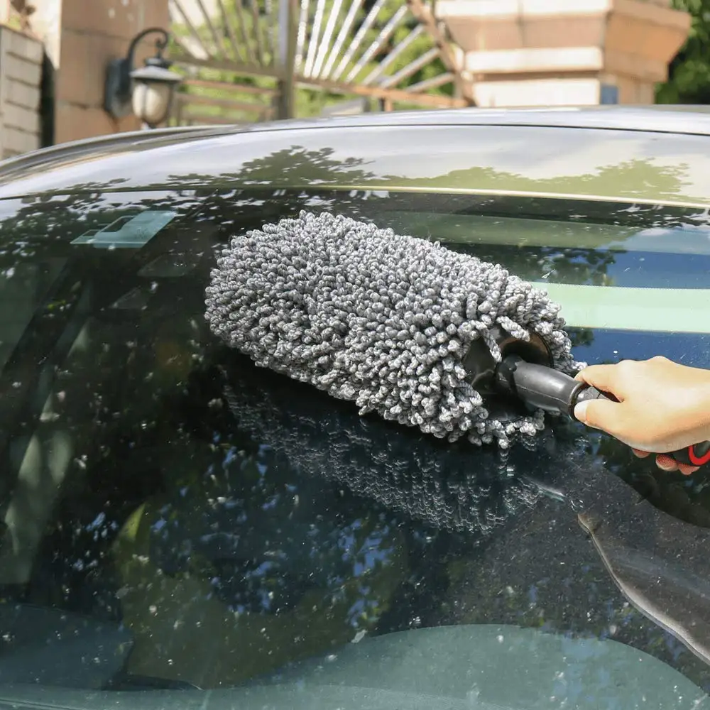 HC Super Soft Microfiber Car Duster Exterior with Extendable Handle Car Brush Duster for Car Cleaning Dusting Samples