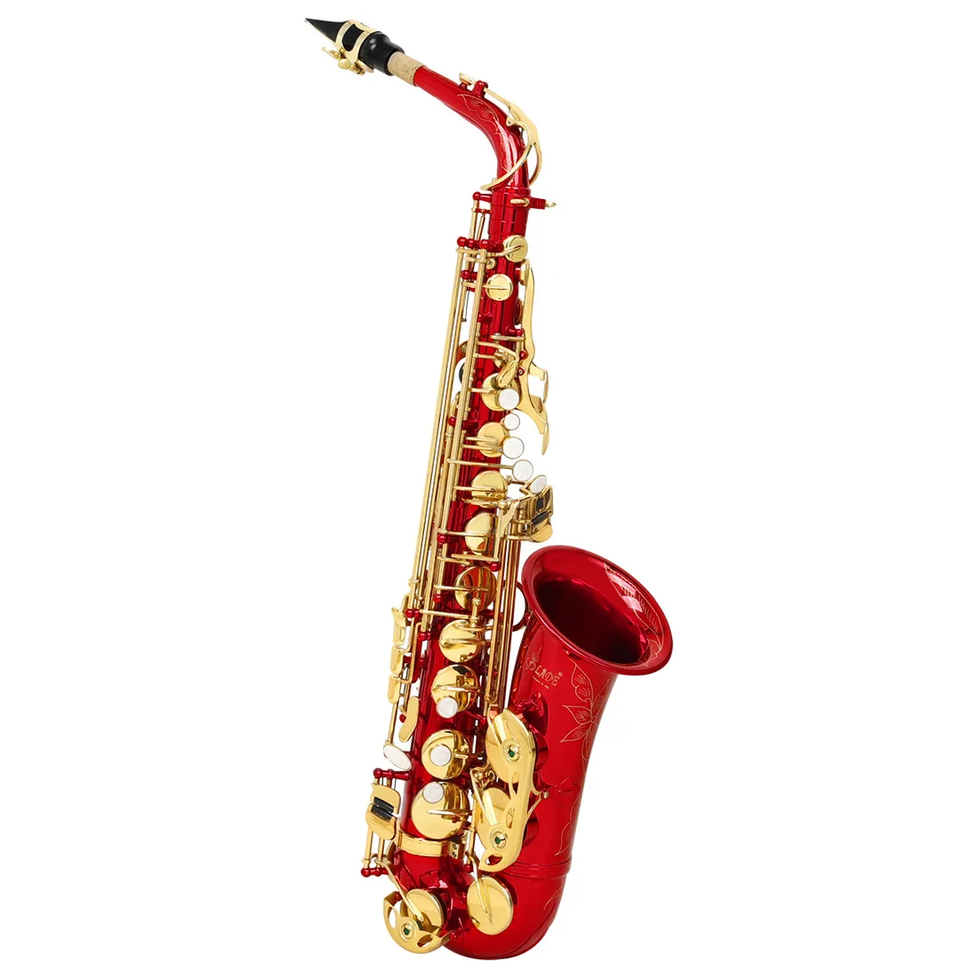 SLADE Alto Saxophone Brass Eb E-Flat Sax Red Saxophone Woodwind Instrument With Case Reeds Mouthpiece Gloves Parts & Accessories
