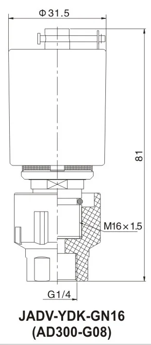 Plastic OEM High Quality Drain Valve  pneumatic internal  NBJW JADV-YDK-GN12