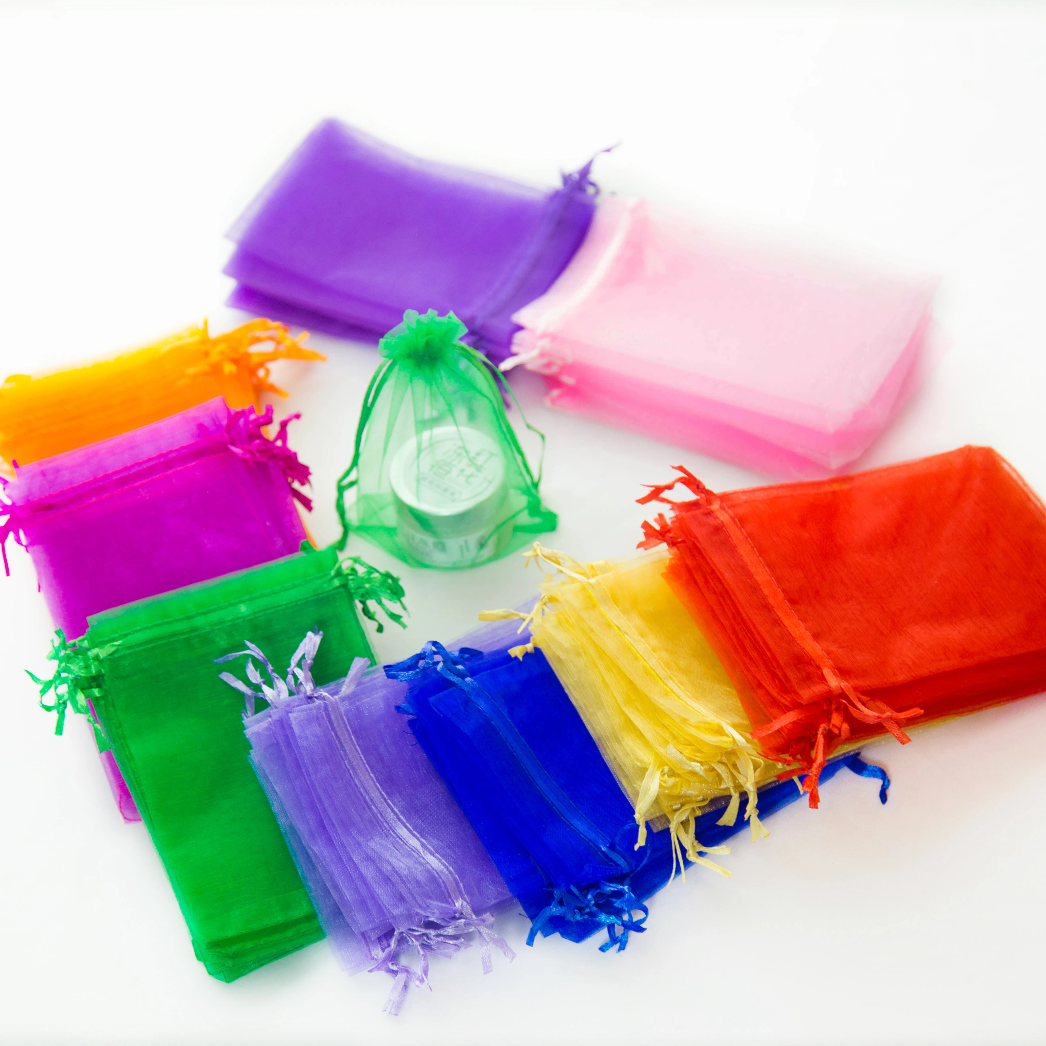 Новинка 2021 Подарочный пакет для конфет 13*18 см сумки из органзы на шнурке Сумка из органзы