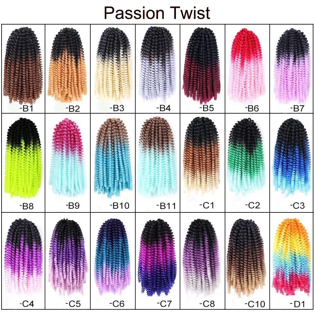 
$1 sample Spring Twist 8 Inch Synthetic Nubian Braid Extension Kenya Crochet Braids 350 Red Spring Twist Hair 