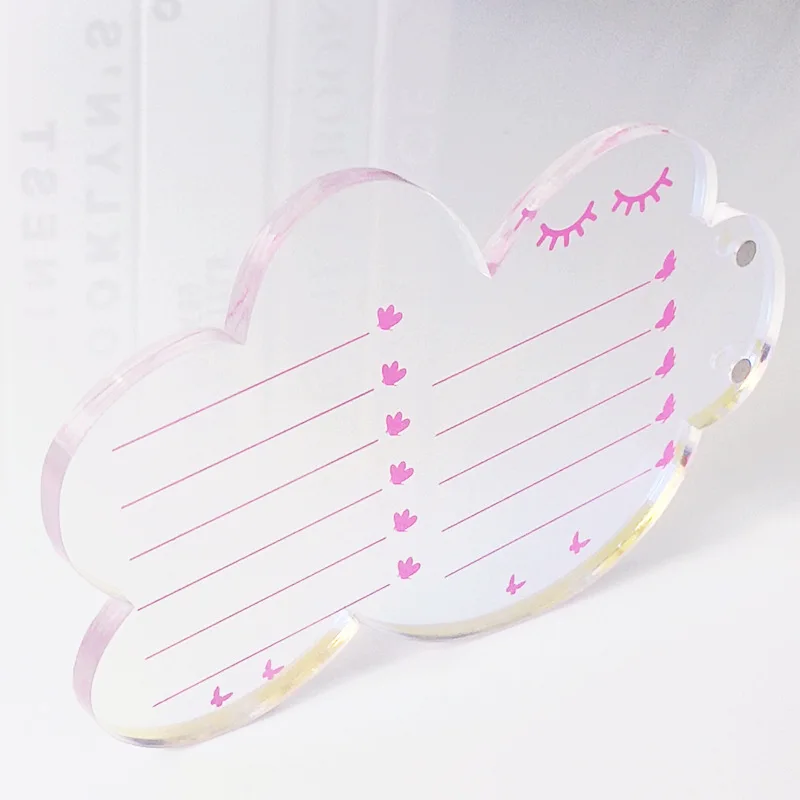 new rainbow butterfly heart shape eyelash extension lash plate acrylic lash pallet lash tile with magnet