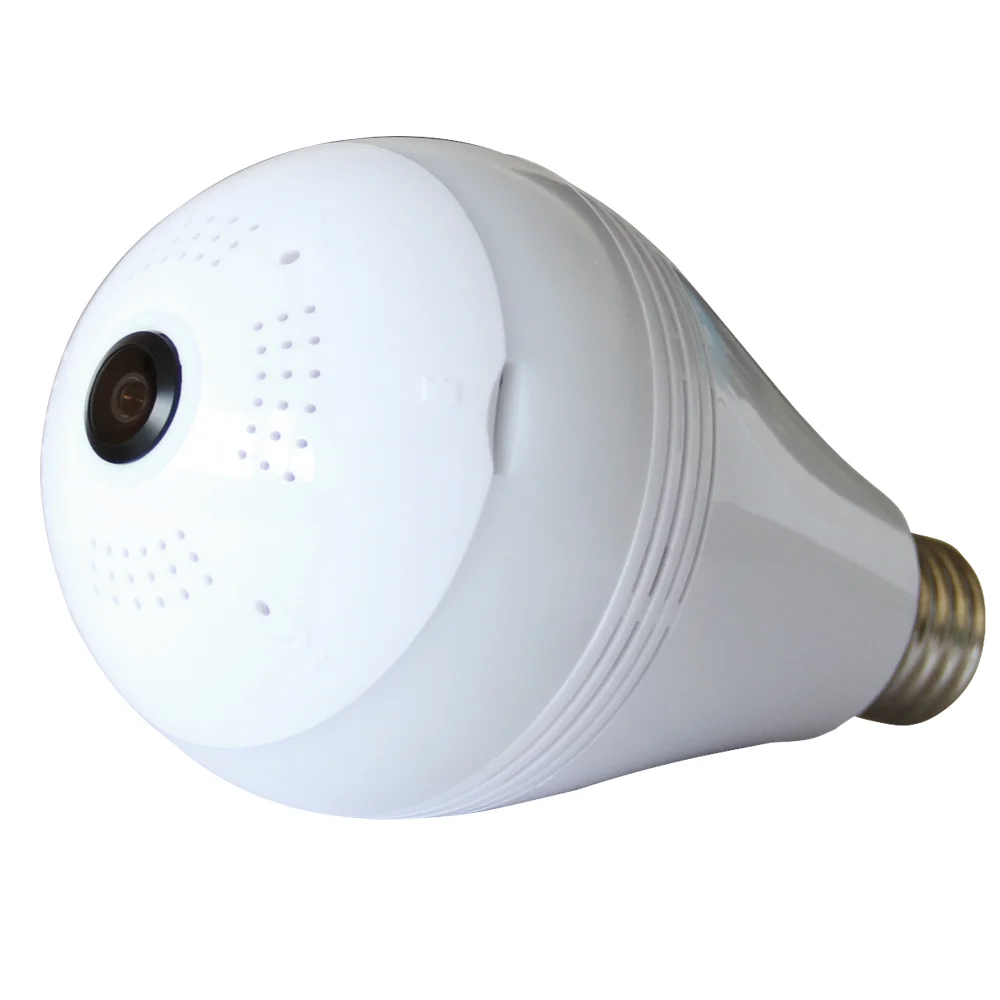 Wireless IP Camera Bulb Light WiFi Fisheye 1080P 360 degree  Camera 1.3MP Home Security WiFi Panoramic Camera Lamp