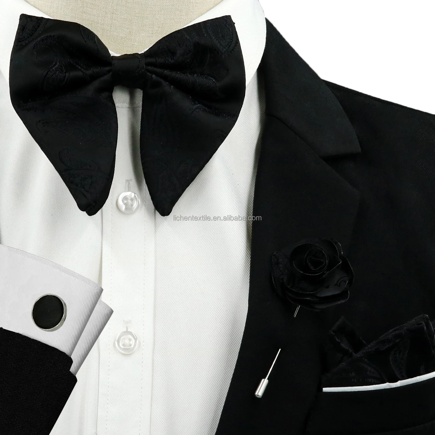 Роскошный свадебный подарок мужской галстук-бабочка носовой платок запонки брошь набор галстуков-бабочек