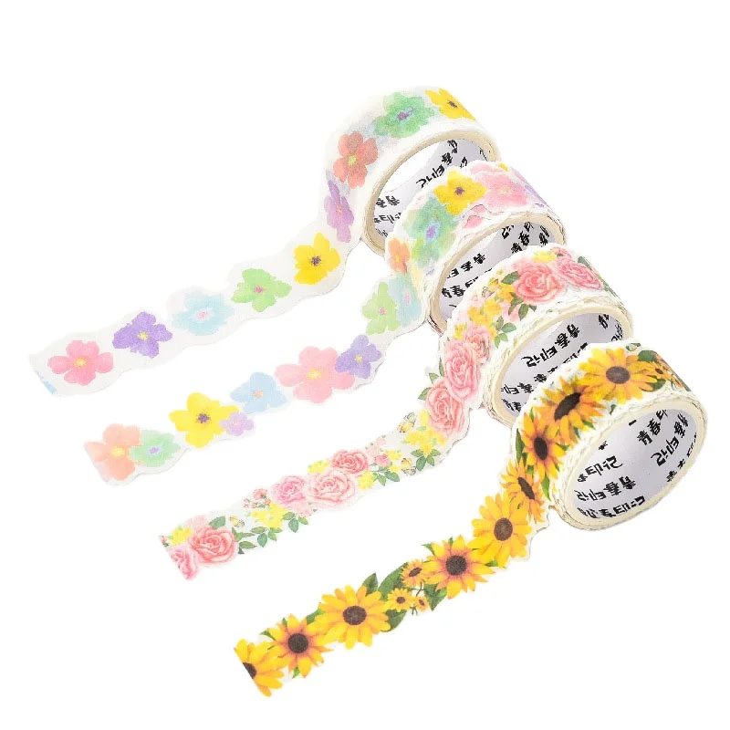 Custom Design Self Adhesive Color Decoration kawaii pet journal Masking Paper Washi Tape