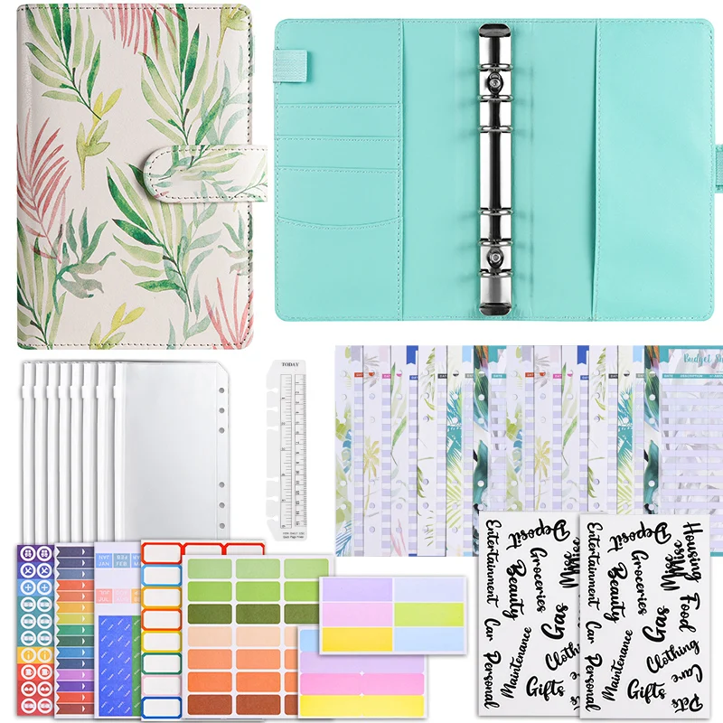 A6 Customize Notebooks PU Leather Money Organizer for Cash Saving binder budget planner budget binder with everything included